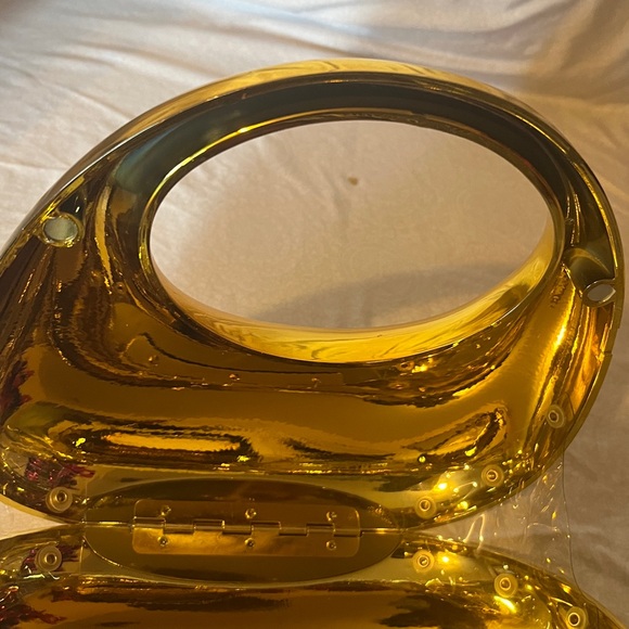 Gold Metallic Sculptural Handbag - Picture 5 of 8